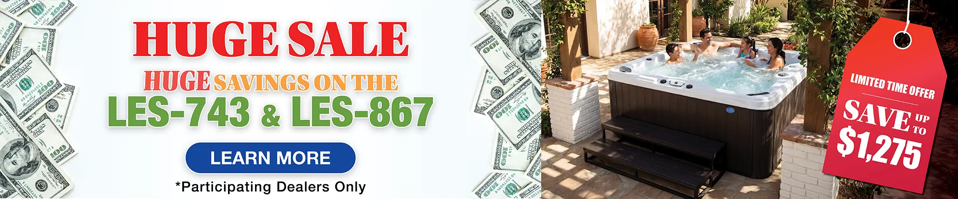 Calspas hot tub being used in a family setting - Independence